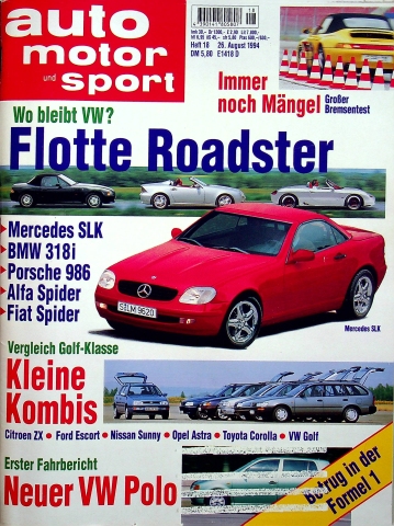 Deckblatt Auto Motor und Sport (18/1994)